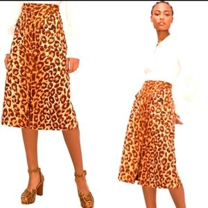 Kate Spade Panthera Leopard Canvas Skirt